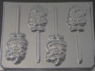 225 Waving Santa Chocolate or Hard Candy Lollipop Mold
